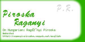 piroska raganyi business card